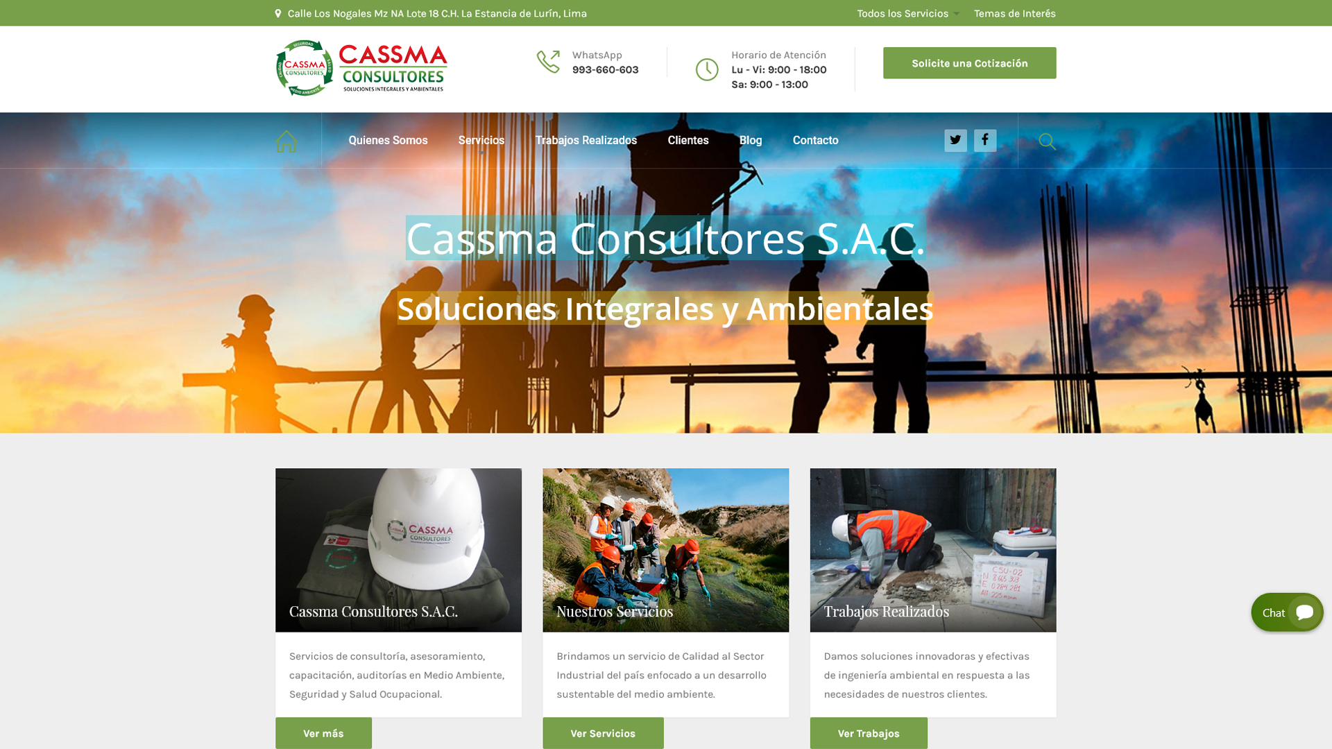 Diseño web para Empresa de Consultoría Cassma Consultores